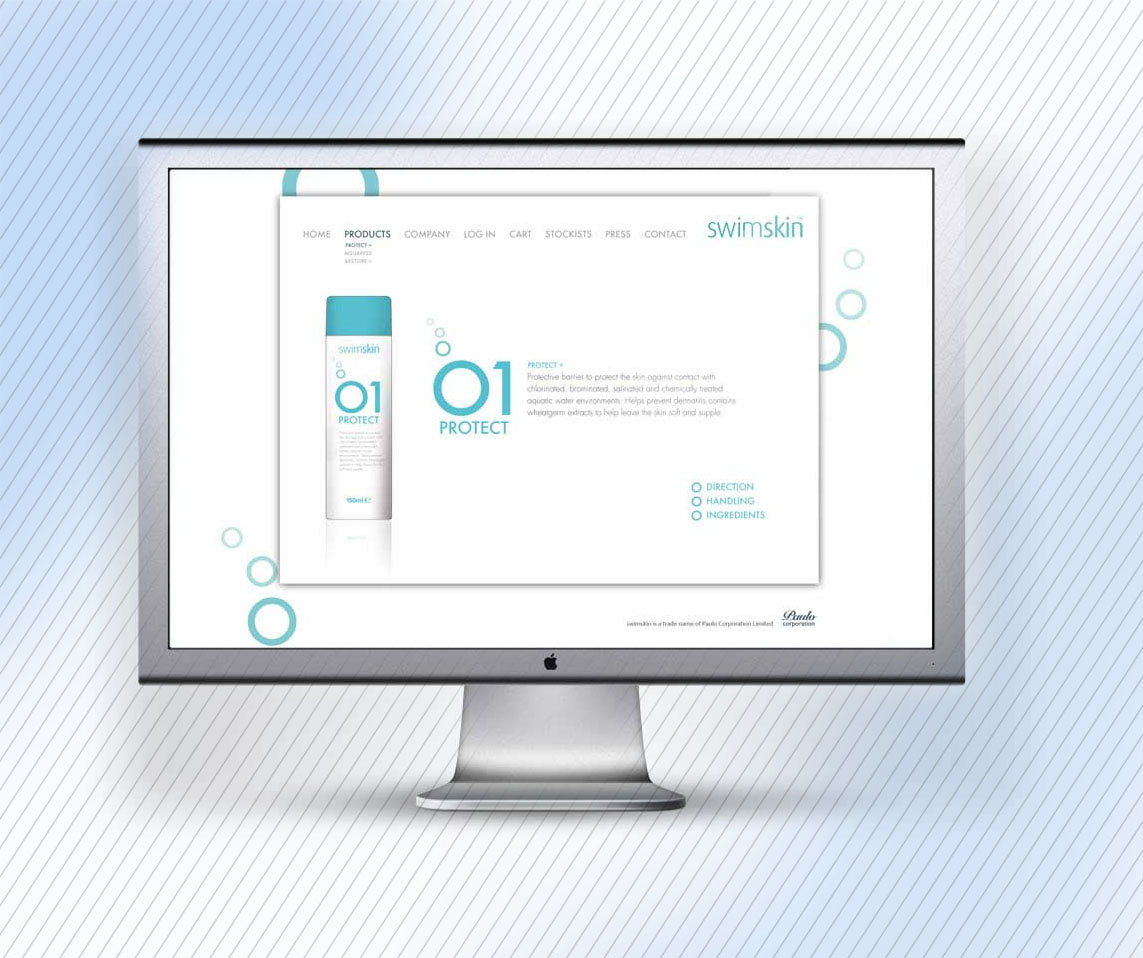 Website design for swimskin